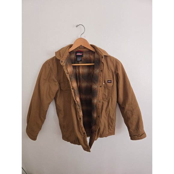 Dickies Barn Flannel Lined Canvas Cotton Mens Snap Collared Mens Chore Jacket M - Picture 9 of 9